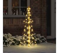 vidaXL Árbol de Navidad 100 LED Blanco Cálido 120 cm PET