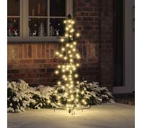 vidaXL Árbol de Navidad 100 LED Blanco Cálido 120 cm Ratán