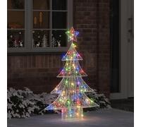 vidaXL Árbol de Navidad 100 LED Multicolor 120 cm Acrílico