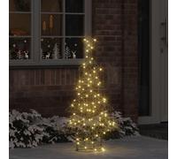 vidaXL Árbol de Navidad 120 LED cálido 150 cm Ratán