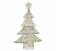 vidaXL Árbol de Navidad Ratán 150 cm 120 LED cálido