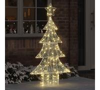 vidaXL Árbol de Navidad 160 LED Blanco cálido 150 cm Acrílico