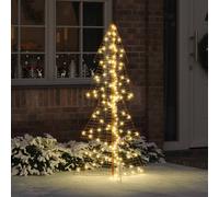vidaXL Árbol de Navidad 160 LED Blanco Cálido 150 cm PET