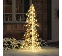 vidaXL Árbol de Navidad 160 LED Blanco Cálido 150 cm PET