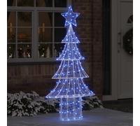 vidaXL Árbol de Navidad 240 LED Azul 180 cm Acrílico