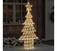 vidaXL Árbol de Navidad 240 LED Blanco cálido 150 cm Acrílico