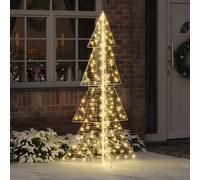 vidaXL Árbol de Navidad 240 LED Blanco Cálido 180 cm PET