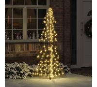 vidaXL Árbol de Navidad 240 LED Blanco Cálido 180 cm PET