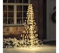vidaXL Árbol de Navidad 240 LED Blanco Cálido 180 cm Ratán