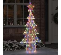 vidaXL Árbol de Navidad 240 LED Multicolor 180 cm Acrílico