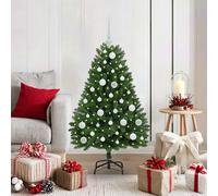 vidaXL Árbol de Navidad artificial 120 cm 150 LED Blanco Cálido Verde
