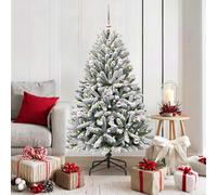 vidaXL Árbol de Navidad artificial, 150 cm, 150 luces LED, luz cálida