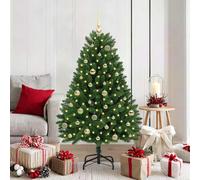 vidaXL Árbol de Navidad artificial 150 cm 150 LED Blanco Cálido Verde