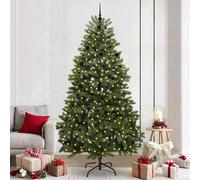 vidaXL Árbol de Navidad artificial 240 cm 300 LED Blanco Cálido Verde