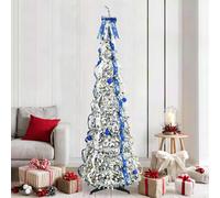 vidaXL Árbol de Navidad artificial Blanco 210 cm PVC