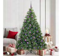 vidaXL Árbol de Navidad artificial con 300 LED Verde 180 cm PE y PVC