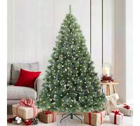 vidaXL Árbol de Navidad artificial con 300 LED Verde 180 cm PE y PVC