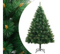 vidaXL Árbol de Navidad artificial con bisagras y soporte 150 cm