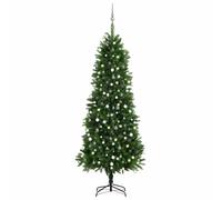 vidaXL Árbol de Navidad artificial con luces y bolas verde 240 cm