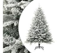 vidaXL Árbol de Navidad artificial con nieve PVC y PE verde 150 cm