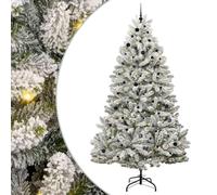 vidaXL Árbol de Navidad artificial 270 cm Verde PVC y metal LED en cono decorativo interior