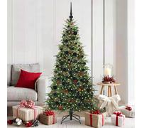 vidaXL Árbol de Navidad artificial con ramas articuladas Verde 180 cm