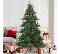 vidaXL Árbol de Navidad artificial plegable, color verde, 180 cm, PVC, acero
