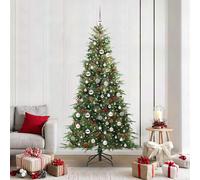 vidaXL Árbol de Navidad artificial plegable, color verde, 210 cm, fabricado con materiales PE y PVC