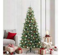 vidaXL Árbol de Navidad artificial con ramas articuladas Verde 210 cm