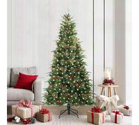 vidaXL Árbol de Navidad artificial con ramas articuladas Verde 210 cm