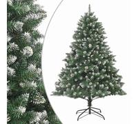 vidaXL Árbol de Navidad artificial con soporte PVC 210 cm