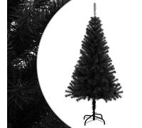 vidaXL Árbol de Navidad Artificial con Soporte Invertido Decoración Adornos Festivos Navideño Vacaciones Interior Exterior Negro PVC 120cm