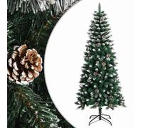vidaXL Árbol de Navidad artificial con soporte PVC verde 150 cm