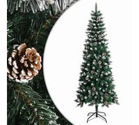 vidaXL Árbol de Navidad artificial con soporte PVC verde 240 cm