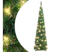 vidaXL Árbol de Navidad artificial desplegable 50 LED verde 120 cm