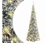 vidaXL Árbol de Navidad artificial desplegable con nieve 50 LED 120 cm