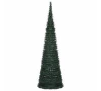 vidaXL Árbol de Navidad Artificial Emergente Tira LED Decoración Adornos Festivos Navideño Vacaciones Patio Interior Exterior Verde 150cm