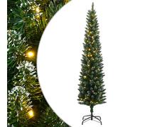 vidaXL Árbol de Navidad artificial estrecho 180 cm con 300 LEDs