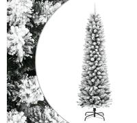 vidaXL Árbol de Navidad Artificial Estrecho 150 cm con nieve PVC y PE
