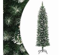 vidaXL Árbol de Navidad artificial estrecho con soporte PVC 150 cm