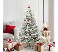 vidaXL Árbol de Navidad Artificial Pre-iluminado con Juego de Bolas