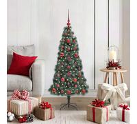 vidaXL Árbol de Navidad Artificial Pre-iluminado con Juego de Bolas