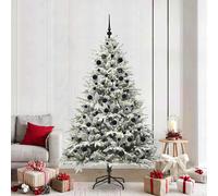 vidaXL Árbol de Navidad Artificial Pre-iluminado con Juego de Bolas