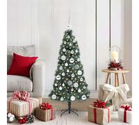 vidaXL Árbol de Navidad Artificial Pre-iluminado con Set de Bolas PET