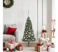 vidaXL Árbol de Navidad artificial preiluminado con juego de bolas PET