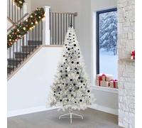 vidaXL Árbol de Navidad Artificial Preiluminado Plateado 240 cm PET