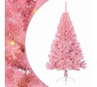 vidaXL Árbol de Navidad artificial Preiluminado 150 cm Rosa PVC con luces LED en forma de cono