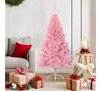 vidaXL Árbol de Navidad Artificial Preiluminado Rosa 150 cm PVC, Arbolito de Navidad en Forma de Cono, con Luces LED, decoración Festiva, Ilumina tu Exterior