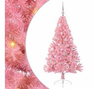 vidaXL Árbol de Navidad Artificial Preiluminado Rosa 150 cm PVC, Árbol de Navidad cónico Moderno, Luces LED duraderas, decoración Festiva, iluminación de jardín