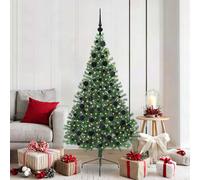 vidaXL Árbol de Navidad Artificial Preiluminado Verde 180 cm PVC